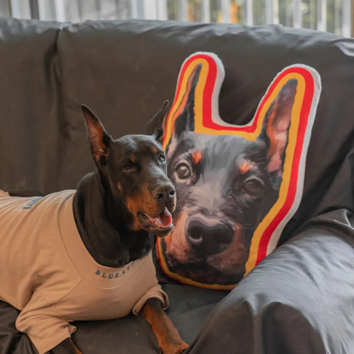 Custom Pet Shaped Throw Pillow - Dotted Line - Petsonalise