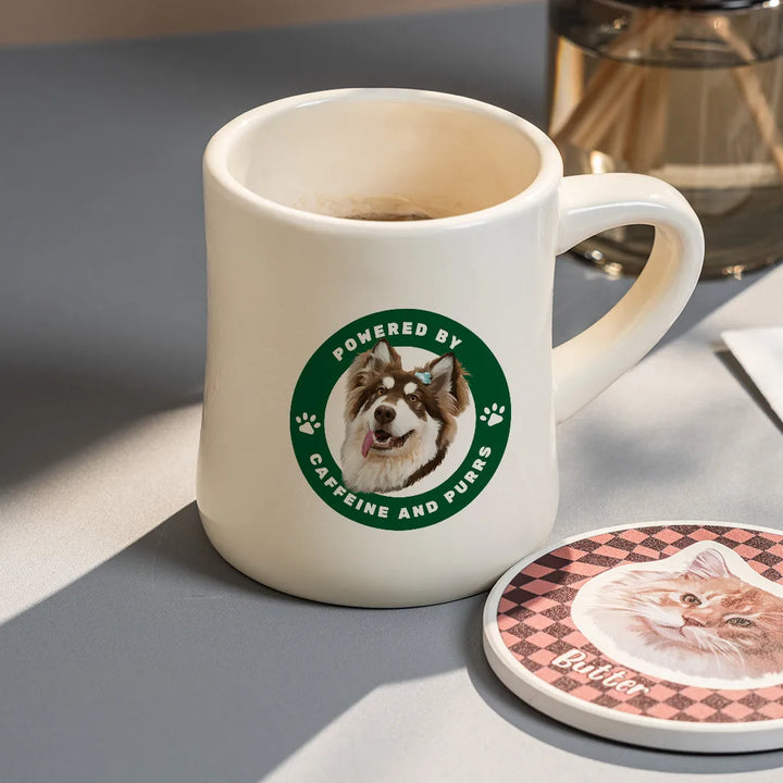 Custom Pet Ceramic Diner Coffee Mug - Starbarks - Petsonalise