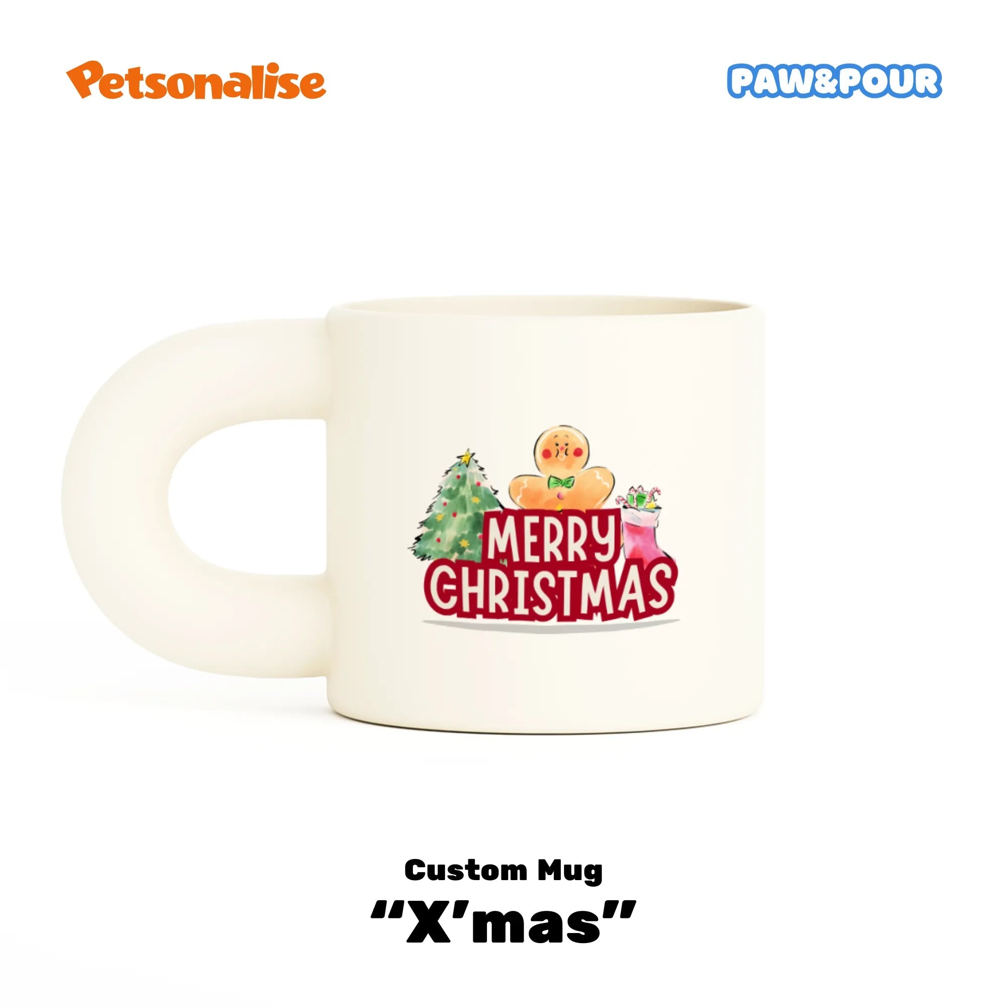 Custom Pet Chubby Coffee Mug - X'mas - Petsonalise
