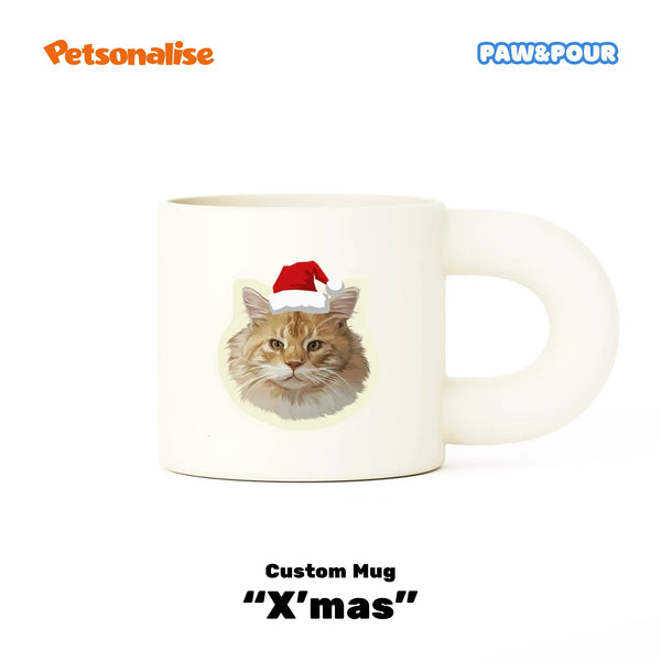 Custom Pet Chubby Coffee Mug - X'mas - Petsonalise