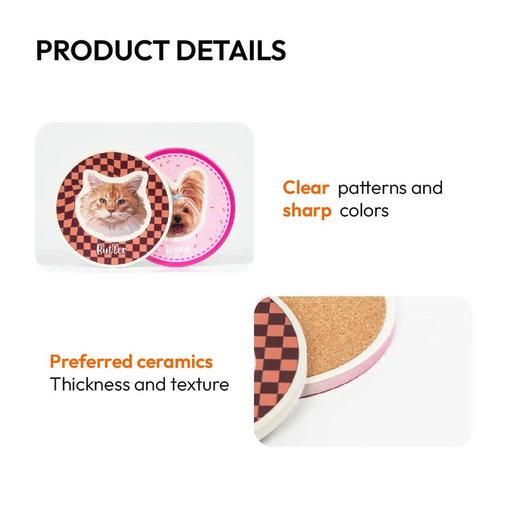 Custom Pet Coasters - Lattice - Petsonalise