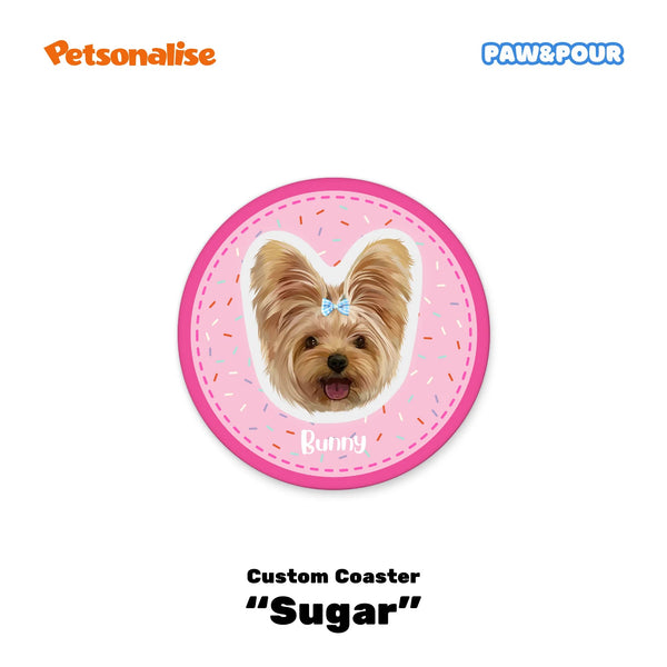 Custom Pet Coasters - Sugar - Petsonalise