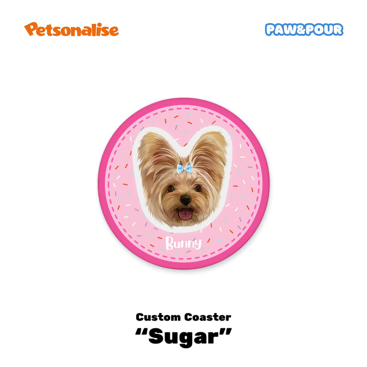 Custom Pet Coasters - Sugar - Petsonalise