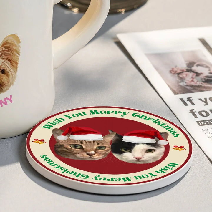 Custom Pet Coasters - X'mas - Petsonalise
