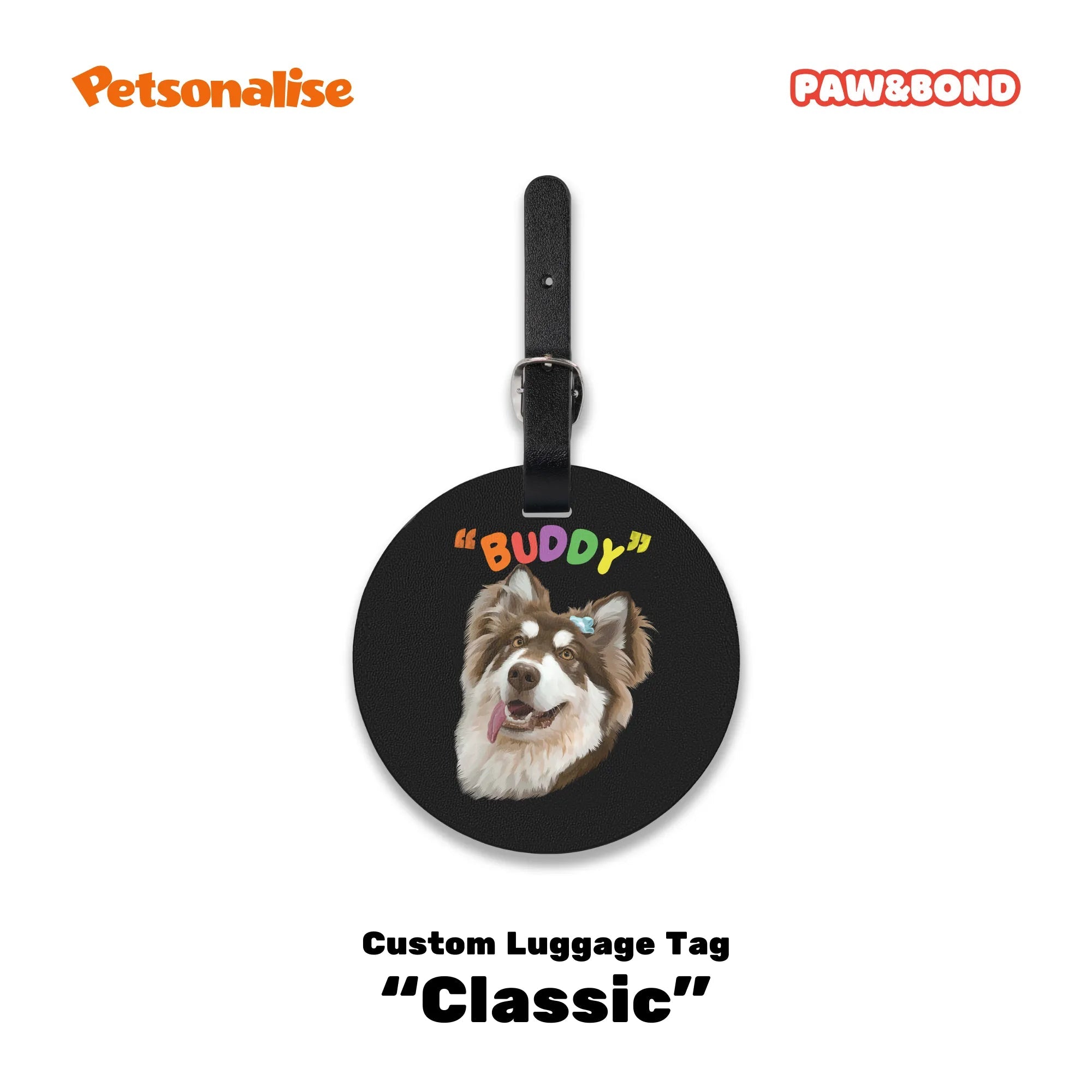 Custom Pet Luggage Tag - Classic Collection - Petsonalise
