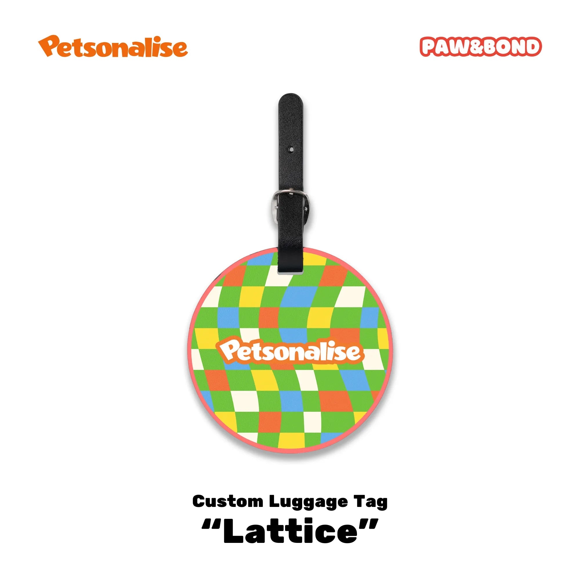 Custom Pet Luggage Tag - Lattice - Petsonalise