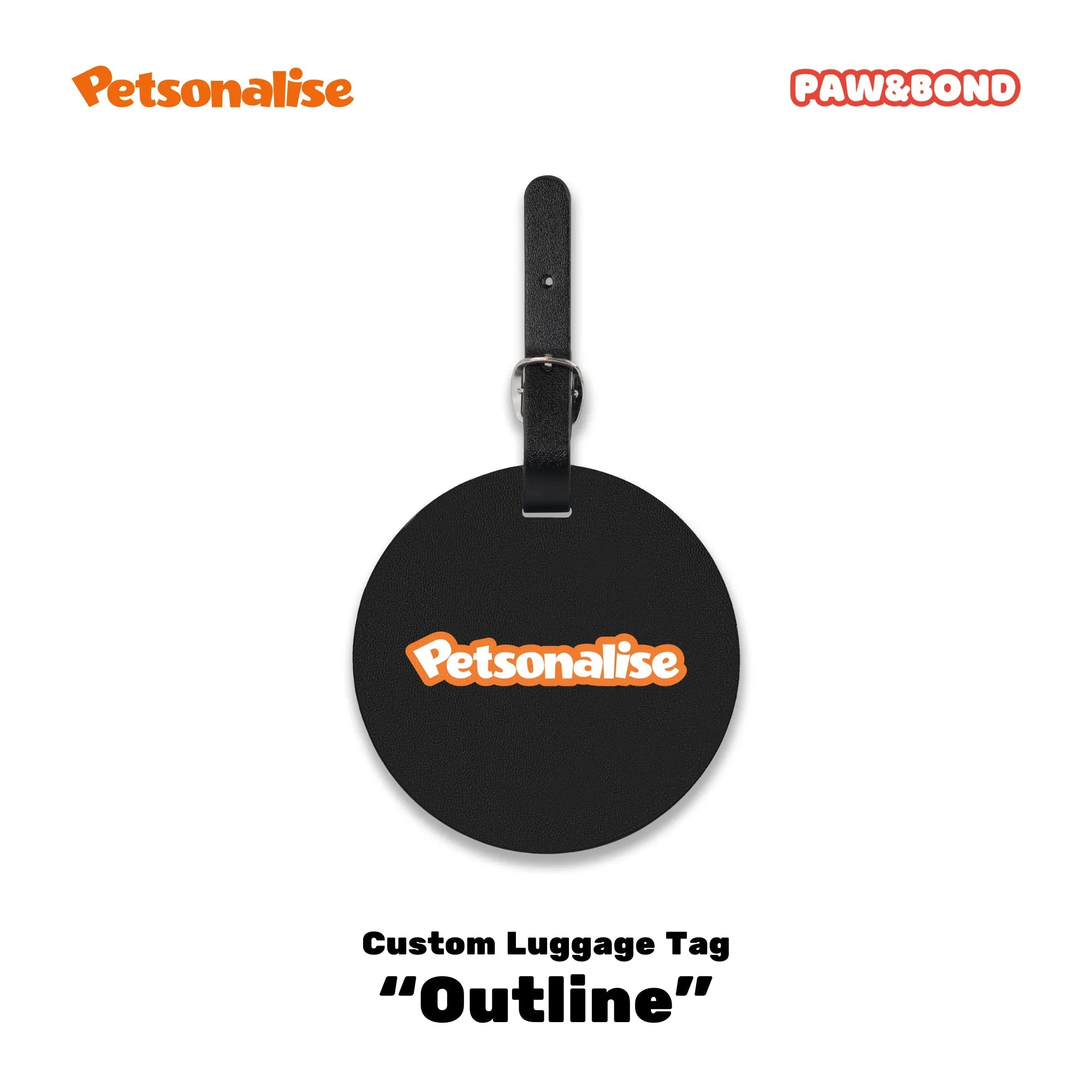 Custom Pet Luggage Tag - Outline - Petsonalise