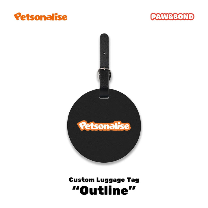 Custom Pet Luggage Tag - Outline - Petsonalise