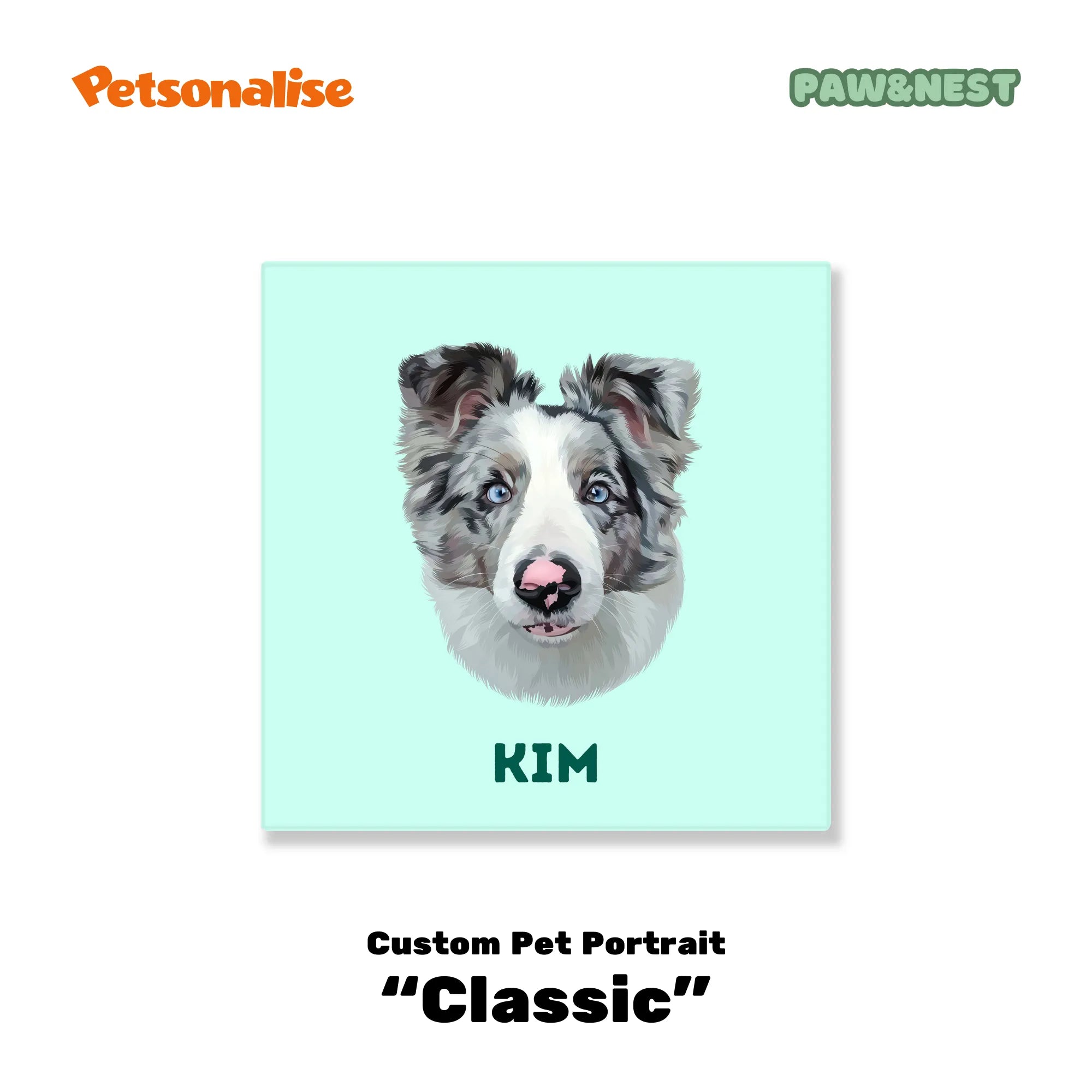 Custom Pet Portrait Canvas - Classic - Petsonalise