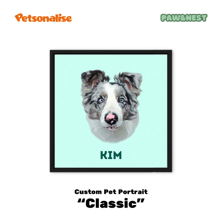 Custom Pet Portrait Canvas - Classic - Petsonalise