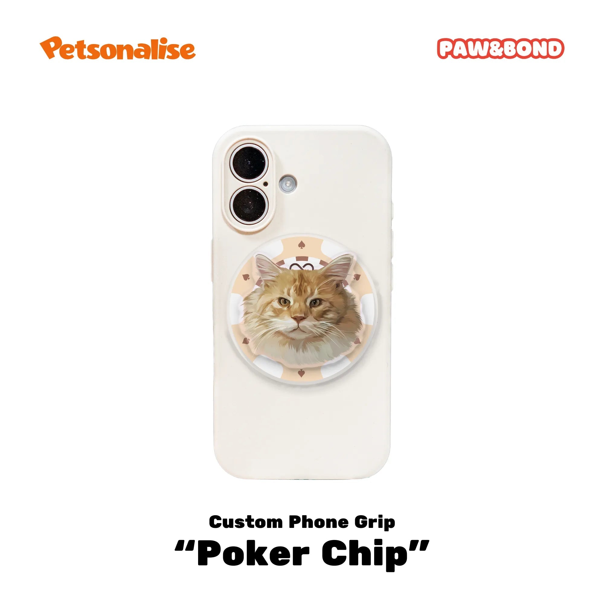Custom Pet Rotating Phone Grip for MagSafe - Poker Chip - Petsonalise