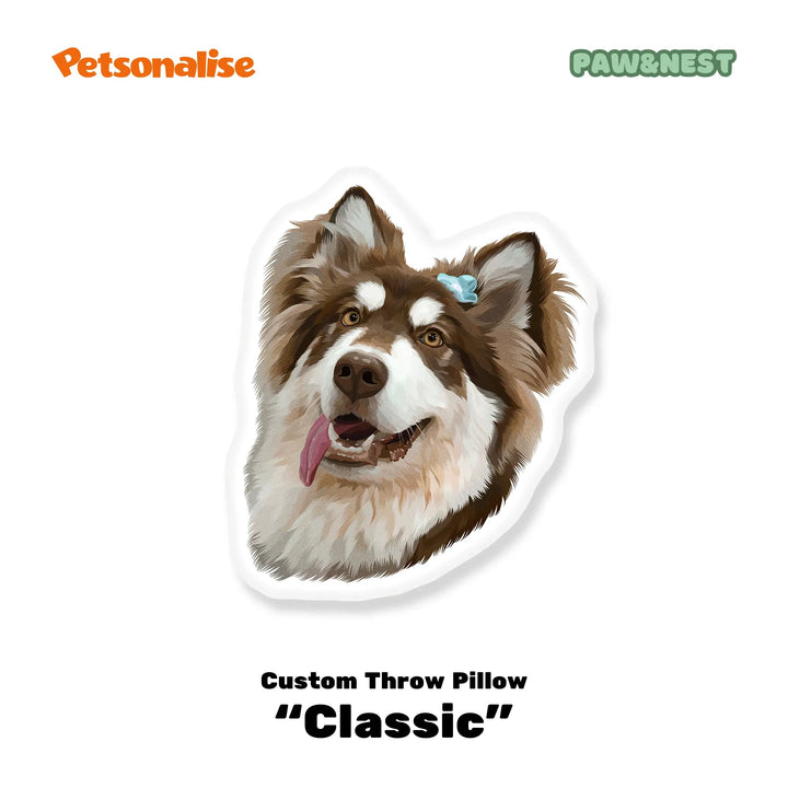 Custom Pet Shaped Throw Pillow - Classic Collection - Petsonalise