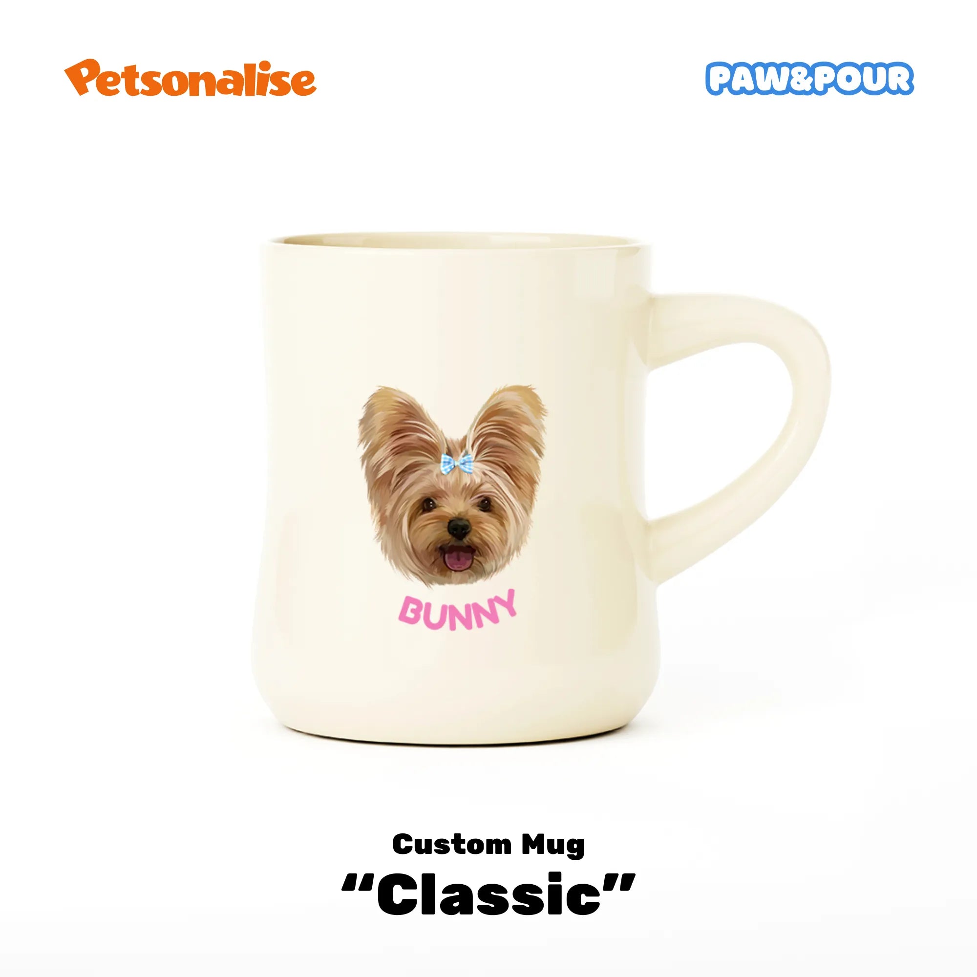 Custom Pet Ceramic Diner Coffee Mug- Classic - Petsonalise