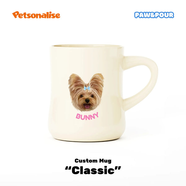 Custom Pet Ceramic Diner Coffee Mug- Classic - Petsonalise