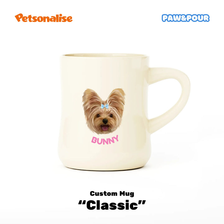 Custom Pet Ceramic Diner Coffee Mug- Classic - Petsonalise