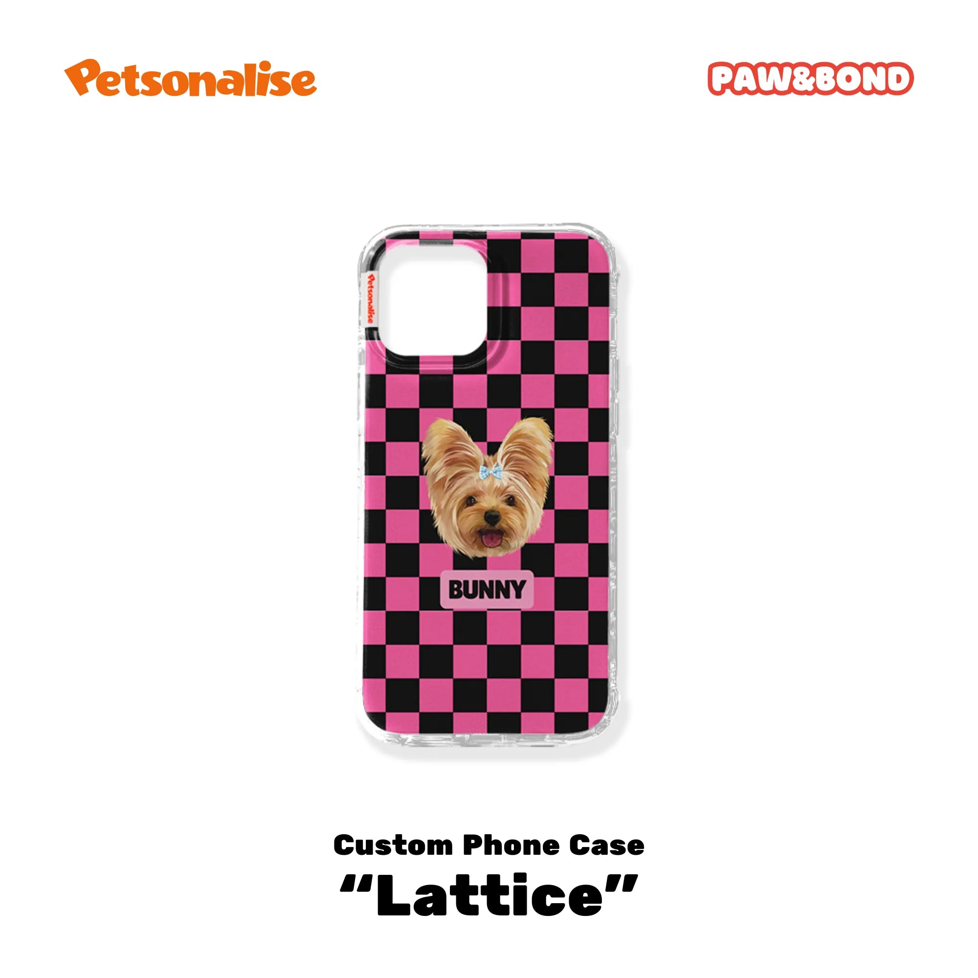 Custom Pet Phone Case for iPhone - Lattice - Petsonalise