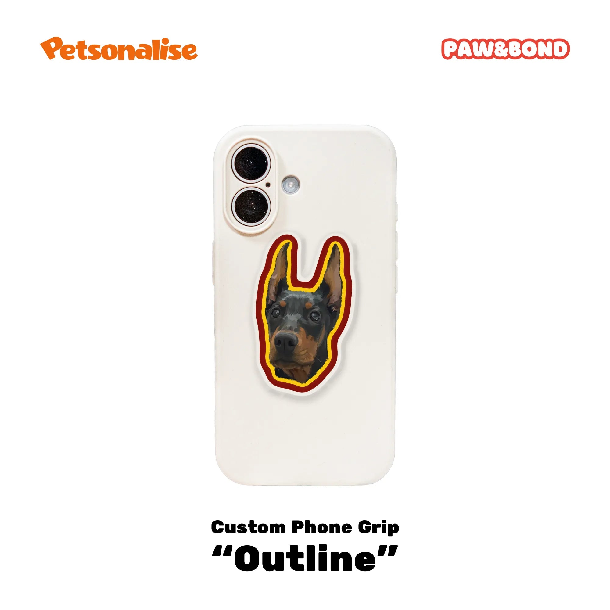 Custom Pet Phone Grip for MagSafe - Outline - Petsonalise