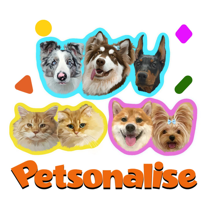Digital Hand-Drawn Pet Portraits - Petsonalise