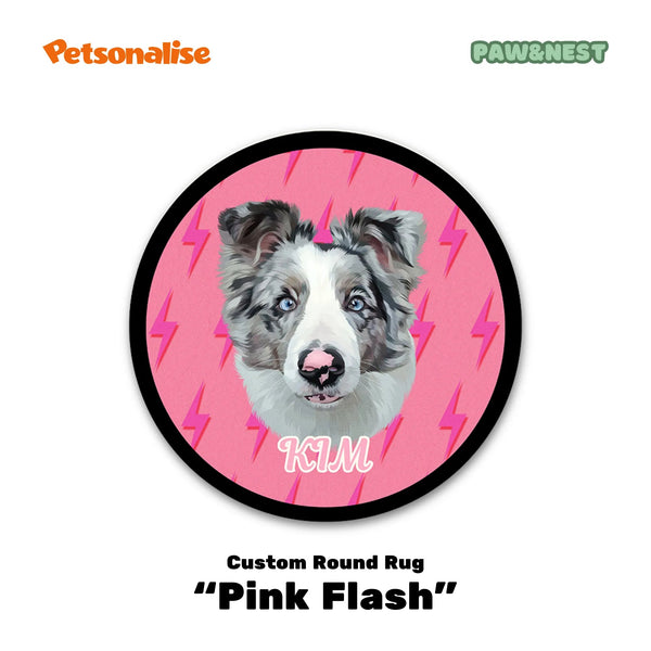 Light Luxury Velvet Custom Pet Round Rug - Classic Collection - Petsonalise