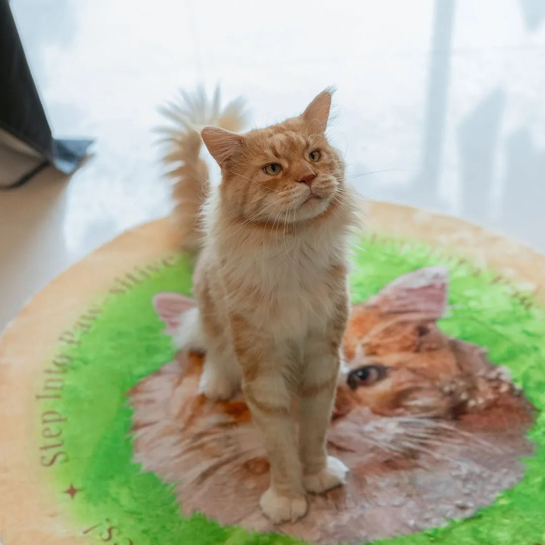 Light Luxury Velvet Custom Pet Round Rug - Classic Collection - Petsonalise