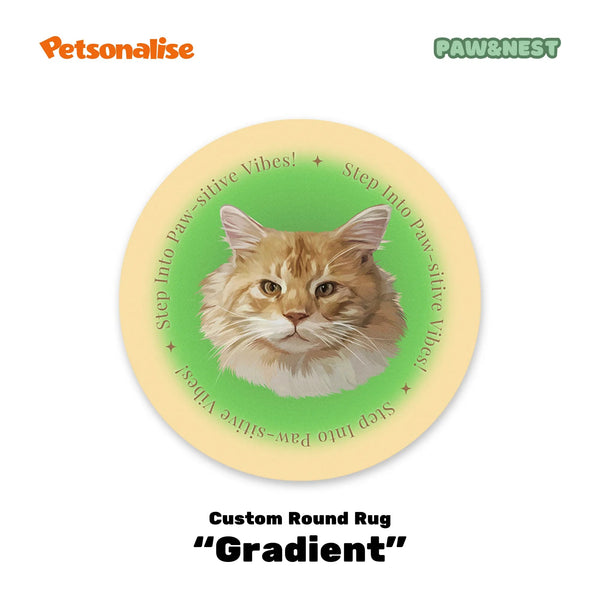 Light Luxury Velvet Custom Pet Round Rug - Classic Collection - Petsonalise